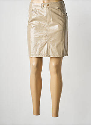 Jupe courte taille normale beige CHARLIOR femme