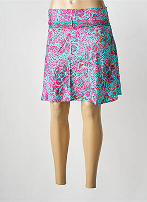 Jupe courte taille élastique bleu IPANIMA femme