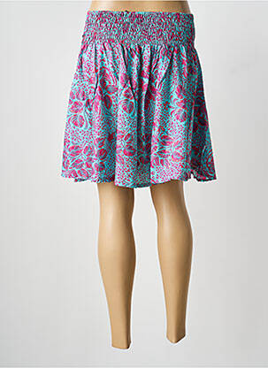 Jupe courte taille élastique bleu IPANIMA femme