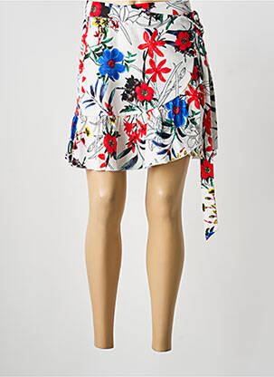 Jupe courte taille normale blanc GUIMANOS femme