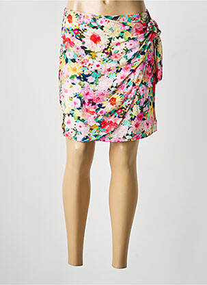 Jupe courte taille élastique rose CERISE BLUE femme