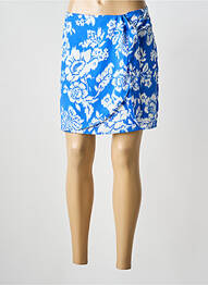 Jupe courte fermeture zippée au dos bleu MAJOLICA femme