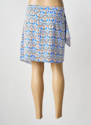 Jupe courte fermeture zippée au dos bleu MAJOLICA femme