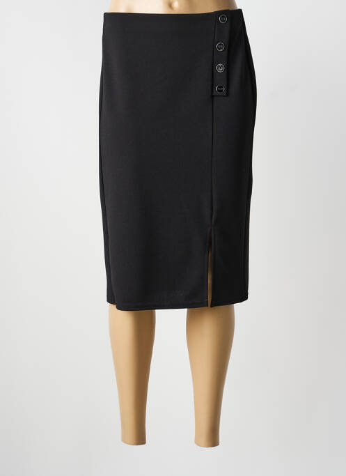 Jupe mi-longue taille normale noir RENATTO BENE femme