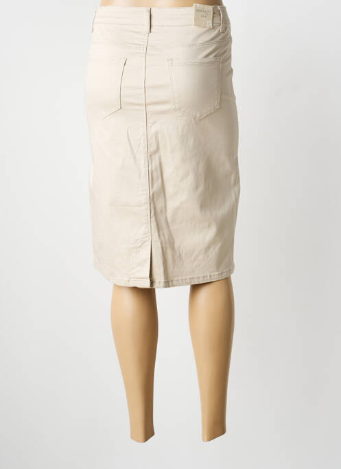 Jupe mi-longue taille normale beige MISS FANNY femme
