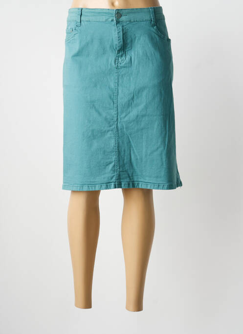 Jupe mi-longue taille normale bleu VOGGO femme