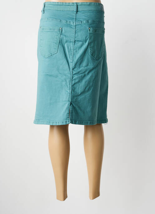 Jupe mi-longue taille normale bleu VOGGO femme