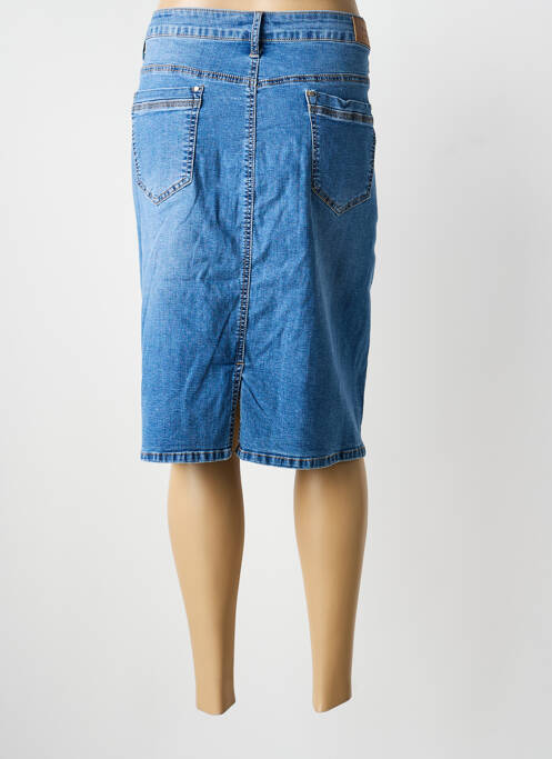 Jupe mi-longue taille normale bleu VOGGO femme