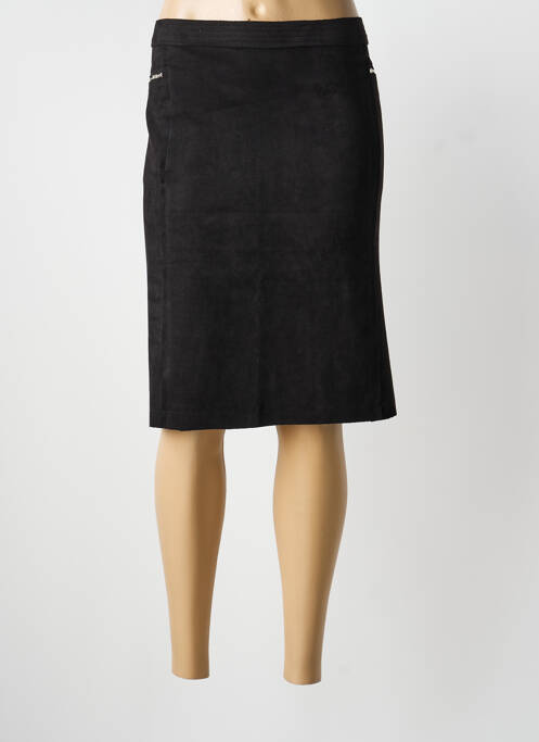 Jupe mi-longue taille normale noir A BELLE femme