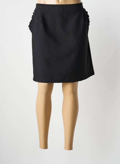 Jupe mi-longue doublure textile noir EMMA ELLA femme