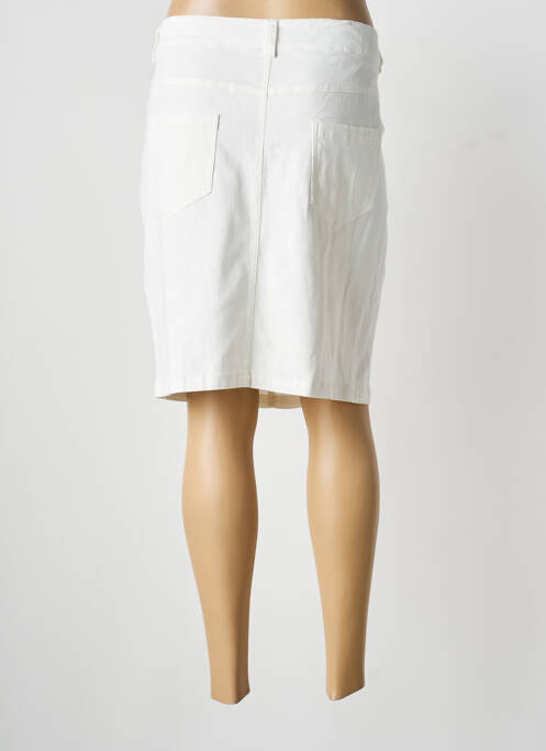 Jupe mi-longue taille normale blanc A BELLE femme