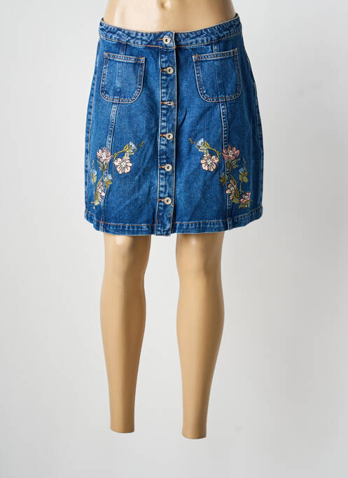 Jupe courte poches bleu Q2 femme
