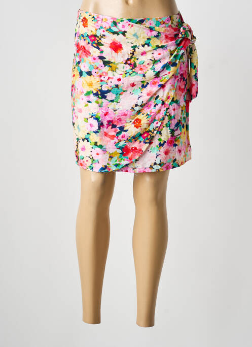 Jupe courte taille élastique rose CERISE BLUE femme