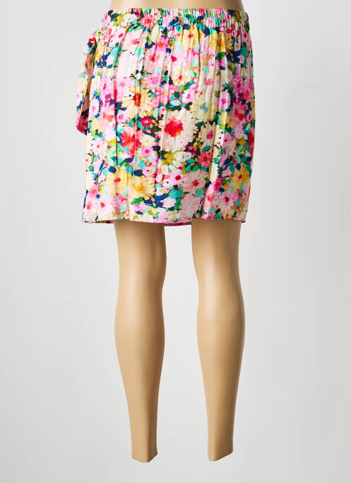 Jupe courte taille élastique rose CERISE BLUE femme