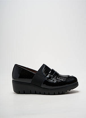 Mocassins effet froissé talon de 4 à 6cm noir WONDERS femme