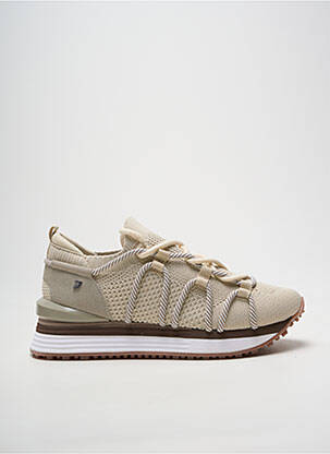 Baskets bout rond talon de 4 à 6cm beige GIOSEPPO femme