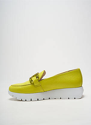 Mocassins matière lisse talon de 4 à 6cm jaune WONDERS femme