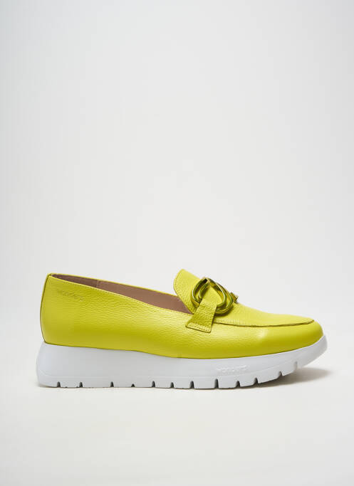 Mocassins matière lisse talon de 4 à 6cm jaune WONDERS femme
