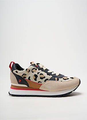 Baskets bout rond talon plat jusqu'à 3cm beige GIOSEPPO femme
