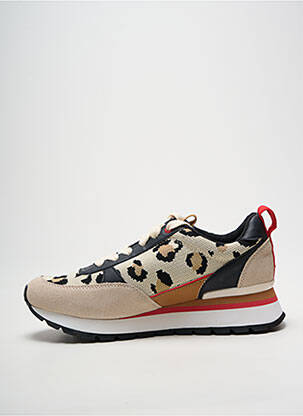 Baskets bout rond talon plat jusqu'à 3cm beige GIOSEPPO femme