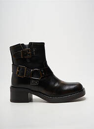 Bottines/boots tissage satiné talon de 4 à 6cm marron GOODSTEP femme