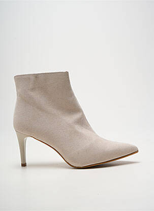 Bottines/boots bout pointu talon de 7 à 9cm beige GIULIA femme