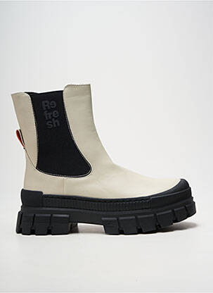 Bottines/boots talon bas talon plat jusqu'à 3cm beige REFRESH femme