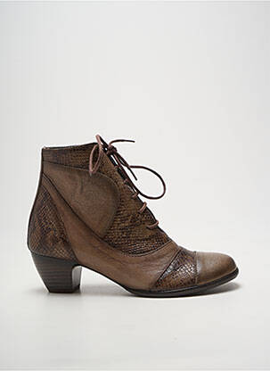Bottines/boots cubain talon de 4 à 6cm marron PINTO DI BLU femme