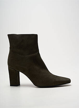Bottines/boots bout pointu talon de 4 à 6cm vert GIULIA femme
