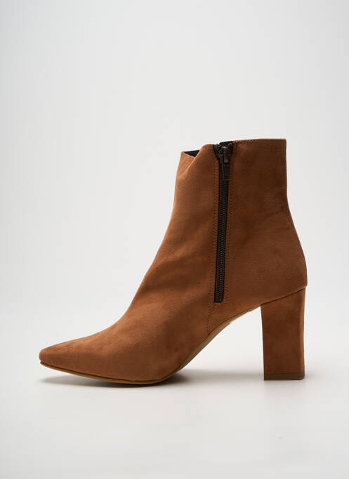 Bottines/boots bout pointu talon de 4 à 6cm marron GIULIA femme