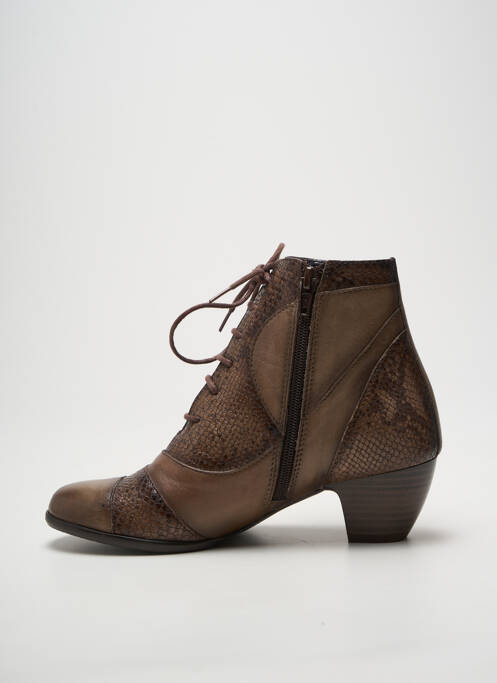 Bottines/boots cubain talon de 4 à 6cm marron PINTO DI BLU femme