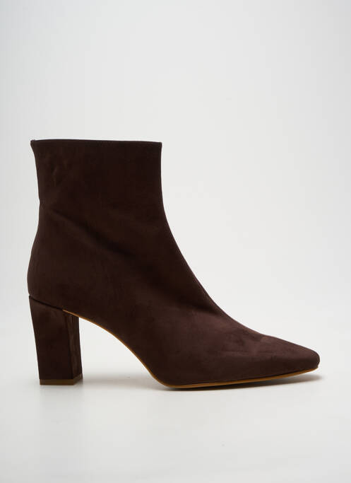 Bottines/boots bout pointu talon de 4 à 6cm marron GIULIA femme