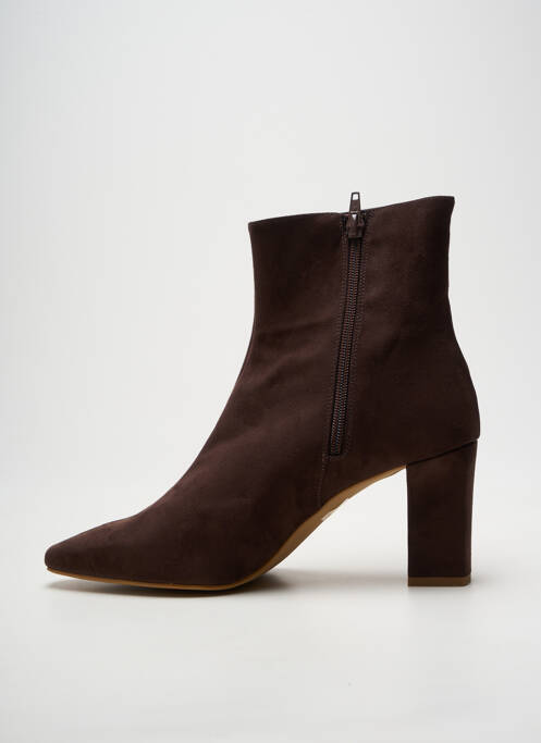Bottines/boots bout pointu talon de 4 à 6cm marron GIULIA femme