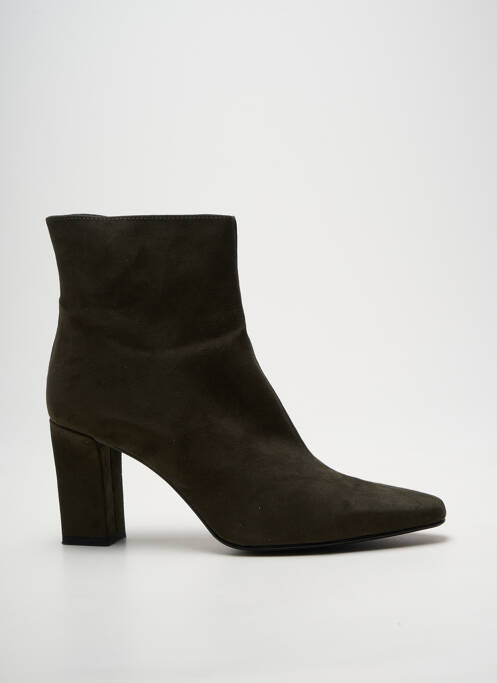 Bottines/boots bout pointu talon de 4 à 6cm vert GIULIA femme