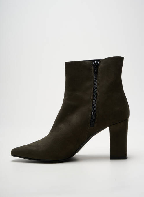Bottines/boots bout pointu talon de 4 à 6cm vert GIULIA femme