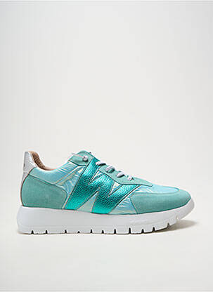 Baskets fermeture elastique talon de 4 à 6cm bleu WONDERS femme