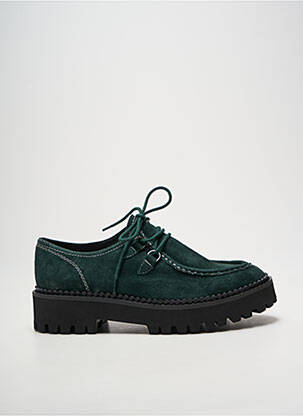 Derbies bout rond talon de 4 à 6cm vert METAMORF'OSE femme