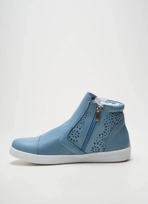 Bottines/boots bout rond talon plat jusqu'à 3cm bleu ANDREA CONTI femme