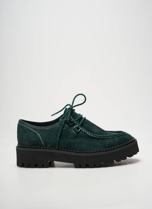 Derbies bout rond talon de 4 à 6cm vert METAMORF'OSE femme