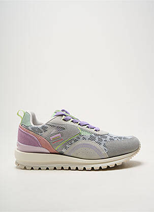 Baskets bout rond talon plat jusqu'à 3cm gris GIOSEPPO femme