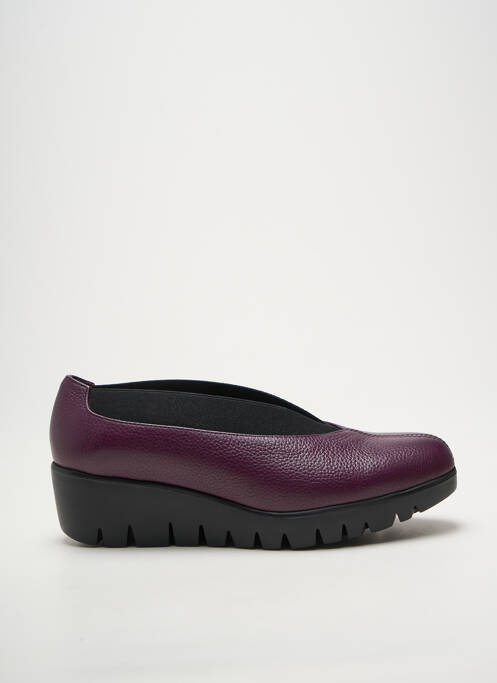 Ballerines matière lisse talon plat jusqu'à 3cm violet WONDERS femme