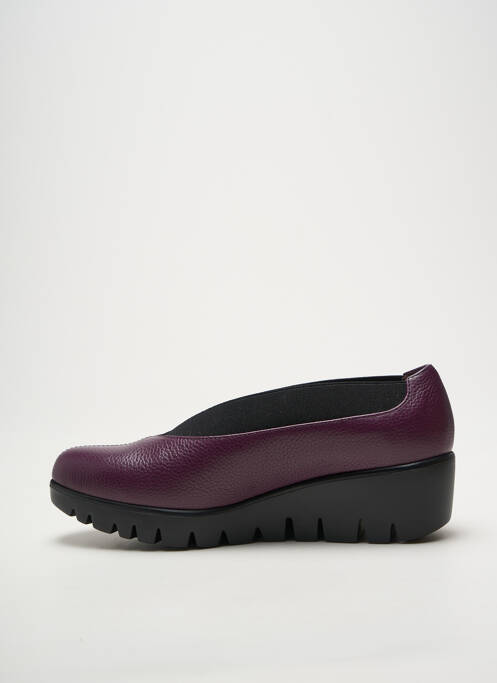 Ballerines matière lisse talon plat jusqu'à 3cm violet WONDERS femme