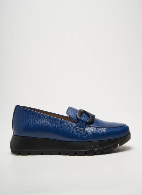 Mocassins matière lisse talon de 4 à 6cm bleu WONDERS femme