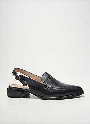 Mocassins talon bas talon plat jusqu'à 3cm noir WONDERS femme
