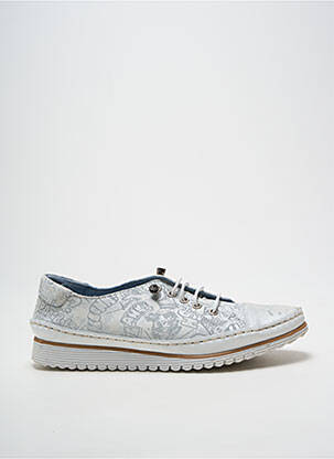 Baskets impression talon plat jusqu'à 3cm argent ANDREA CONTI femme