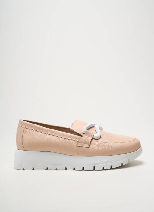 Mocassins matière lisse talon de 4 à 6cm beige WONDERS femme