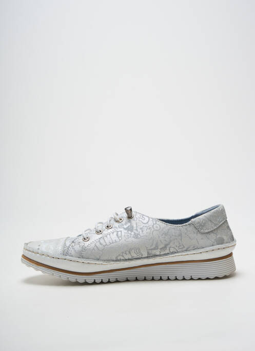 Baskets fermeture elastique talon plat jusqu'à 3cm argent ANDREA CONTI femme