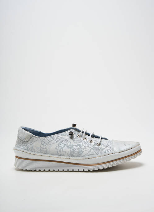 Baskets impression talon plat jusqu'à 3cm argent ANDREA CONTI femme
