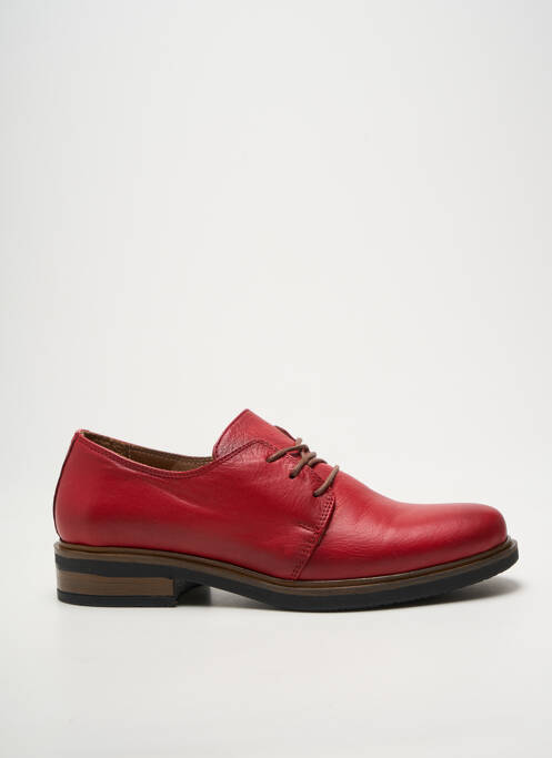 Derbies tissage satiné talon plat jusqu'à 3cm rouge ANDREA CONTI femme