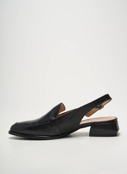 Mocassins talon bas talon plat jusqu'à 3cm noir WONDERS femme